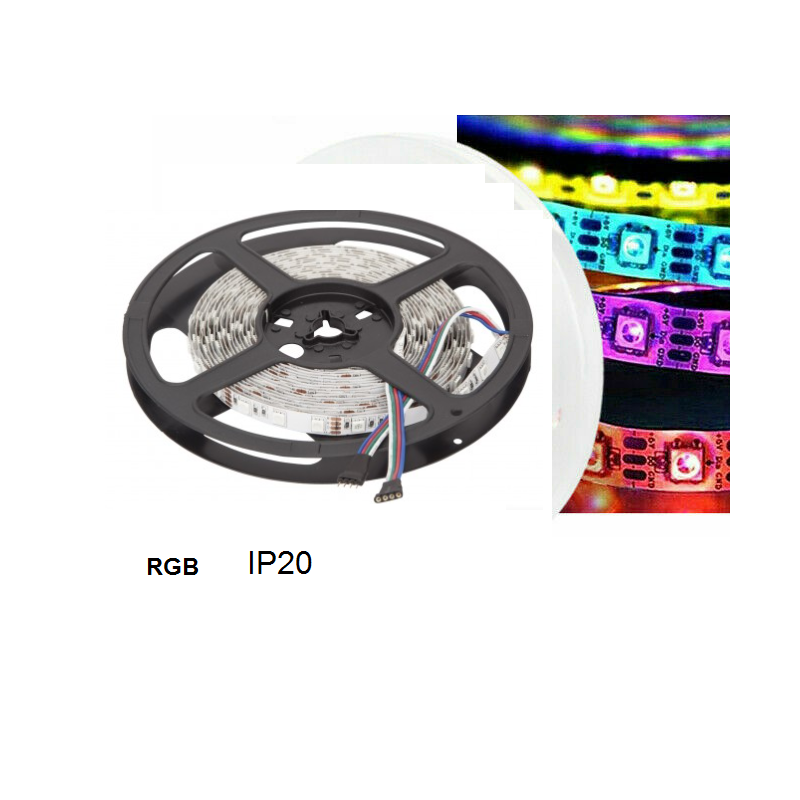 5 MTS TIRA LED RGB ( No resistente al agua )12v 36w 150 leds type5050 / marca EUROPEA calidad