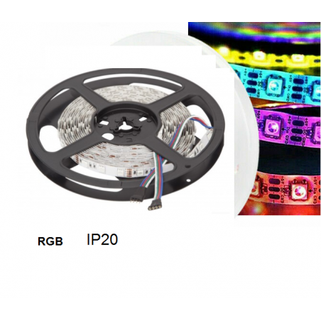 5 MTS TIRA LED RGB ( No resistente al agua )12v 36w 150 leds type5050 / marca EUROPEA calidad