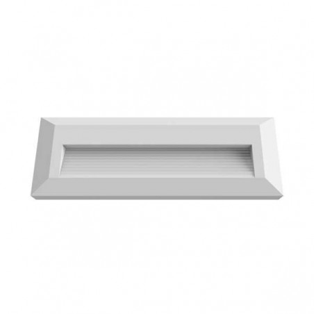 Luz de paso rectangular blanco led 3w superficie IP exterior e interior