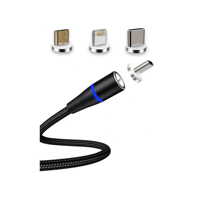 Cable De Datos De Carga Rápida USB Magnético 3 en 1