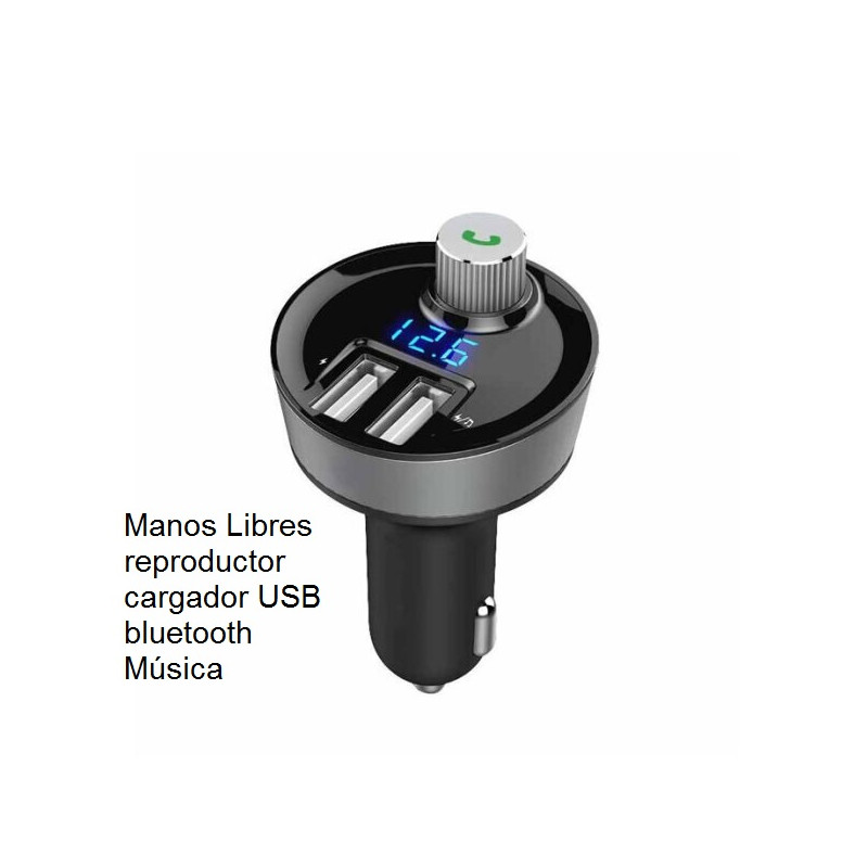 TRANSMISOR FM DIGITAL BLUETOOTH COCHE MP3 CARGADOR MECHERO USB LCD
