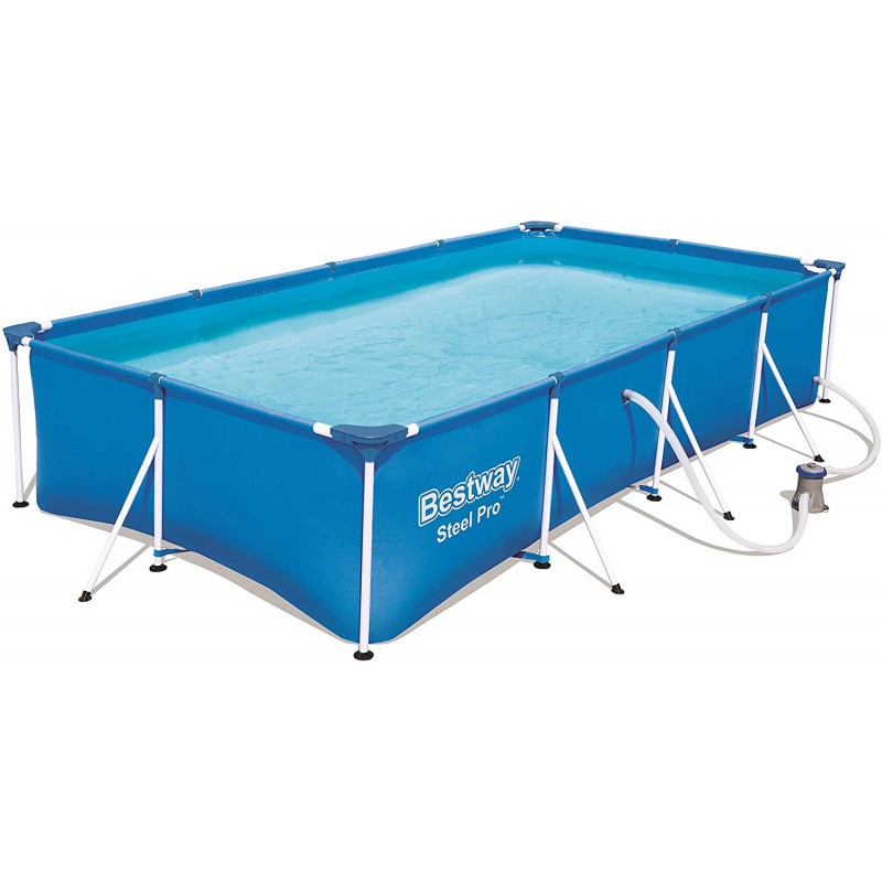 Bestway 56424 -  piscina desmontable tubular infantil family splash frame pool 400x211x81 cm depuradora