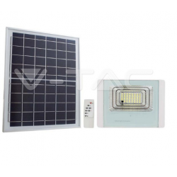 Foco Proyector Solar LED 1050 lúmenes 16W reales 6400K Cuerpo Blanco