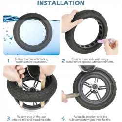 Rueda maciza 8,5x2-6,1/B34 antipinchazos