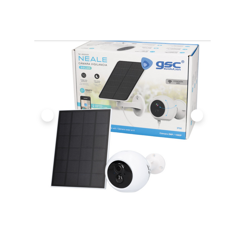 Cámara vigilancia solar inteligente Neale vía wifi 1080P-2MP