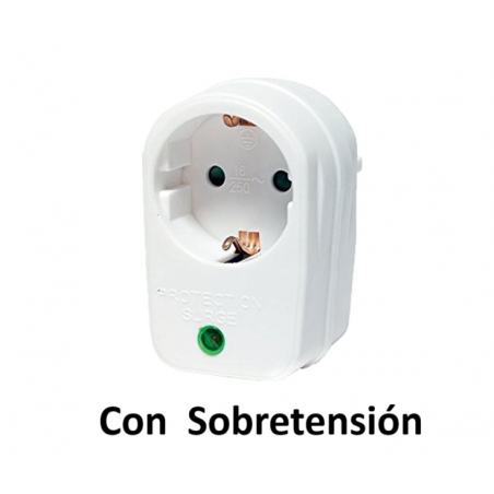 Adaptador Profesional Enchufe 1 vía + Protección contra sobretensiones 16A