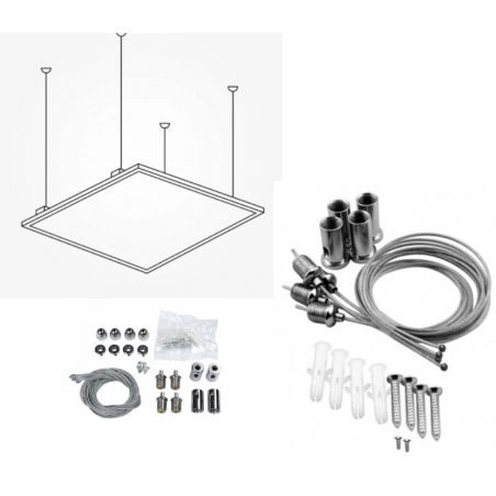 kit suspensión para paneles led lamparas lineales colgante ajustables