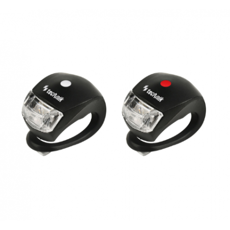 juego de luces led para bicicletas y patinetes - delantera y trasera