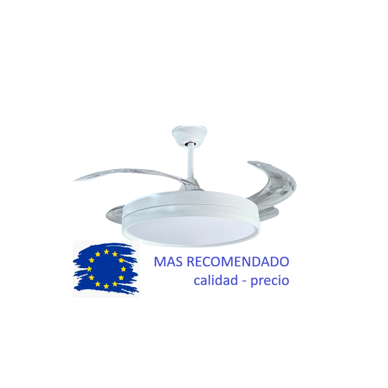 Lampara Ventilador de techo sin aspas - con mando luz CCT velocidad regulable - 1,06m