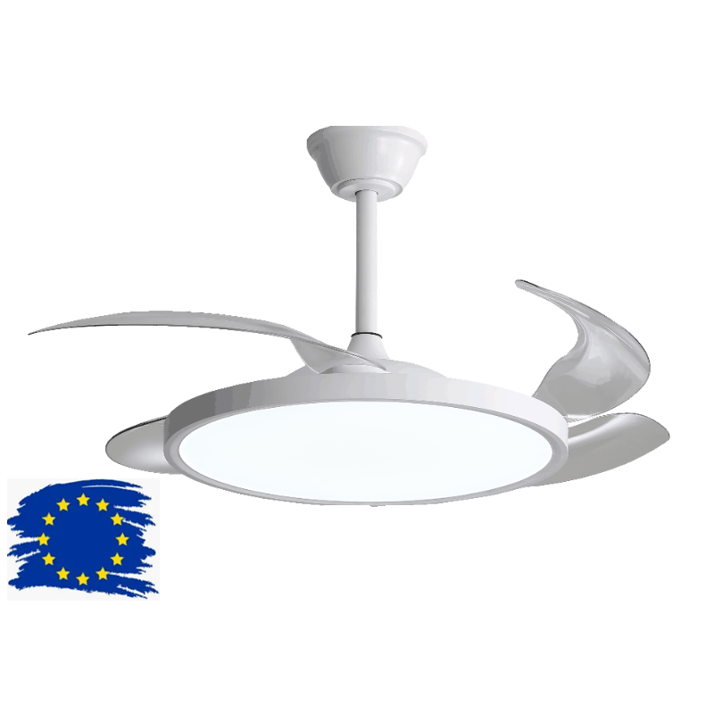 Ventilador de techo sin aspas - diseño fino - luz cct regulable y velocidades con mando