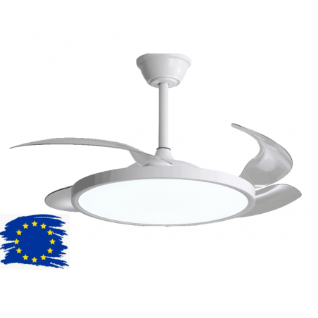 Ventilador de techo sin aspas - diseño fino - luz cct regulable y velocidades con mando