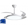 Ventilador de techo sin aspas - diseño fino - luz cct regulable y velocidades con mando