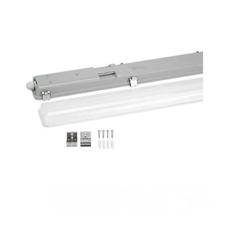 pantalla para 2 tubos LED 120cm - estanca ( tubos NO incluidos )