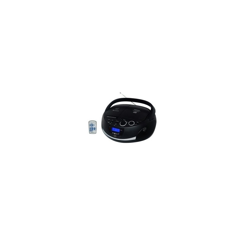 Radio cd mp3 portatil nevir nvr - 480ub negro - bluetooth