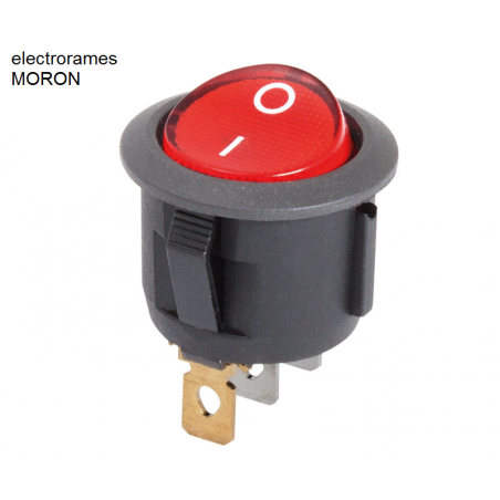 Interrruptor unipolar de balancín con luz 6A/250Vca